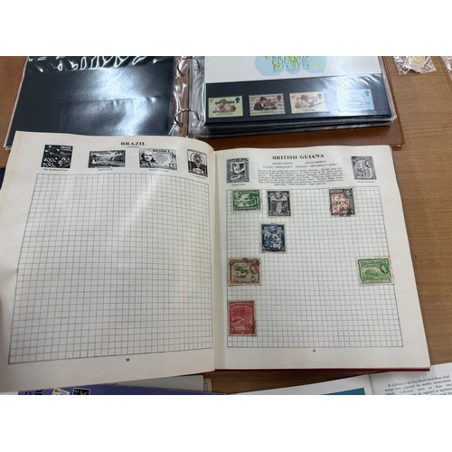 129 - Selection of assorted vintage and later stamps from various different countries in stamps albums and... 