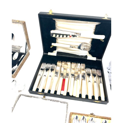 623 - Selection of cased vintage EPNS cutlery