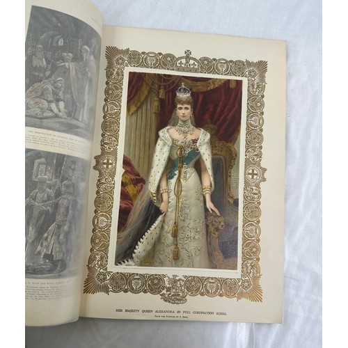 200 - Coronation Edward V11 illustrated June 26th 1902 together with Queen Alexandra leather bound service... 