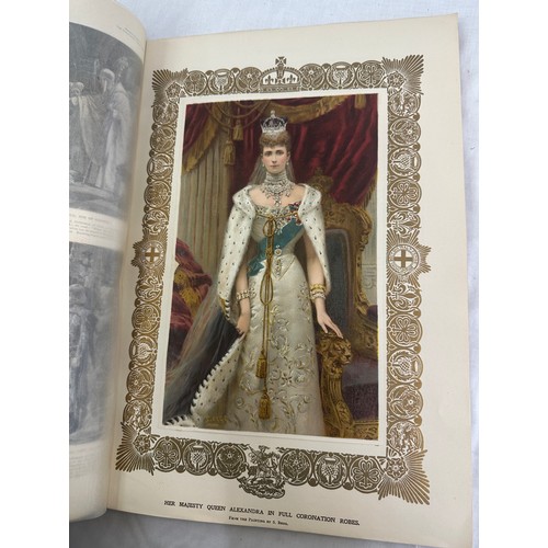 200 - Coronation Edward V11 illustrated June 26th 1902 together with Queen Alexandra leather bound service... 