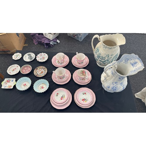 231 - Selection of miscellaneous includes adderley part tea set, trinkets etc