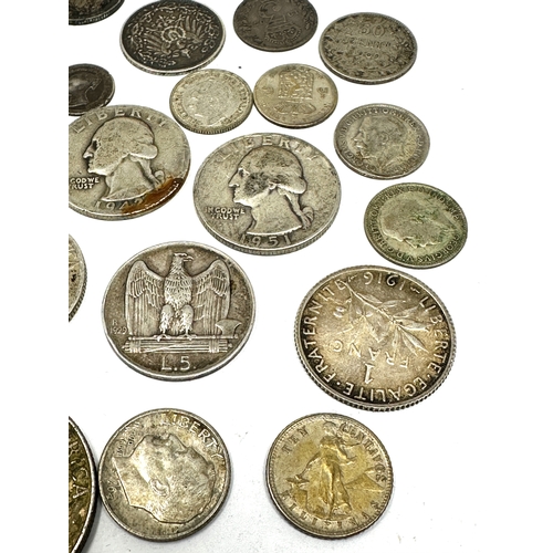 421 - Collection of antique world silver coins inc uk & u.s.a etc