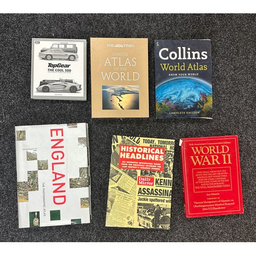 332 - Selection of vintage and later books to include The England photographic atlas, Historical headlines... 