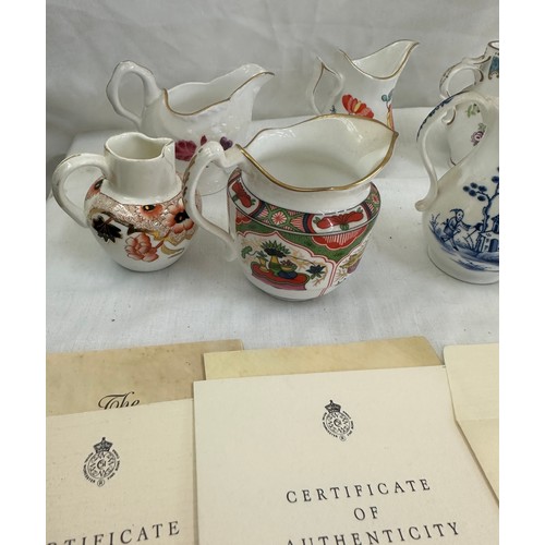 261 - Selection of The historic jugs from The Worchester Royal Porcelain company with their COA to include... 