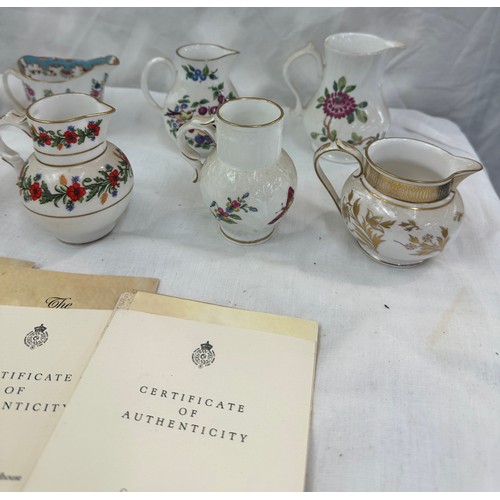 261 - Selection of The historic jugs from The Worchester Royal Porcelain company with their COA to include... 