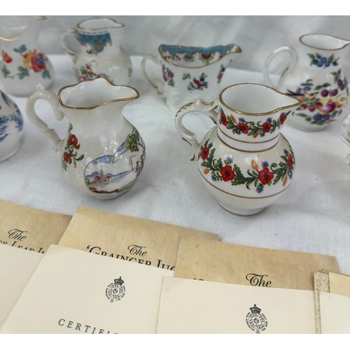 261 - Selection of The historic jugs from The Worchester Royal Porcelain company with their COA to include... 