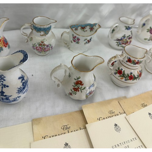 261 - Selection of The historic jugs from The Worchester Royal Porcelain company with their COA to include... 