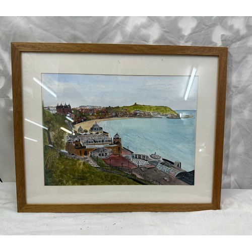 32 - Signed framed water colour Delia Prudence measures approx 19.5 inches wide by 15.5 inches tall