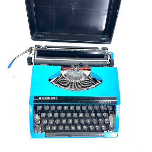 266 - Blue Silver Reed Silverette II Vintage Portable Typewriter