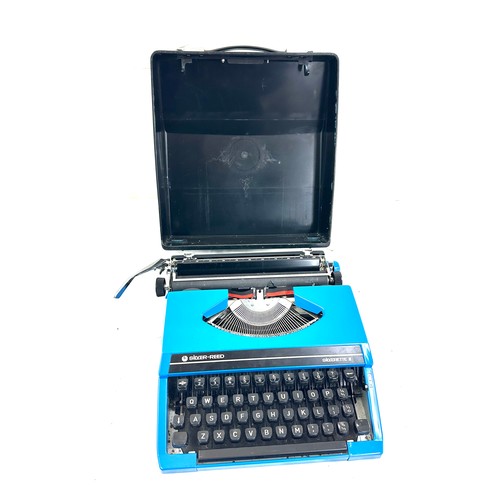 266 - Blue Silver Reed Silverette II Vintage Portable Typewriter