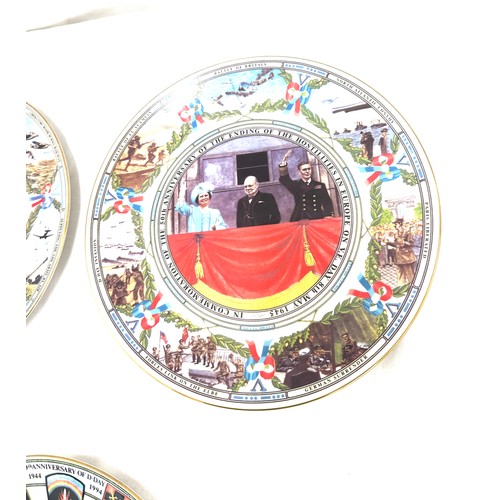 36 - Three Royal Worcester collectable plates to include To Commemorate the 50th anniversary of the d-day... 