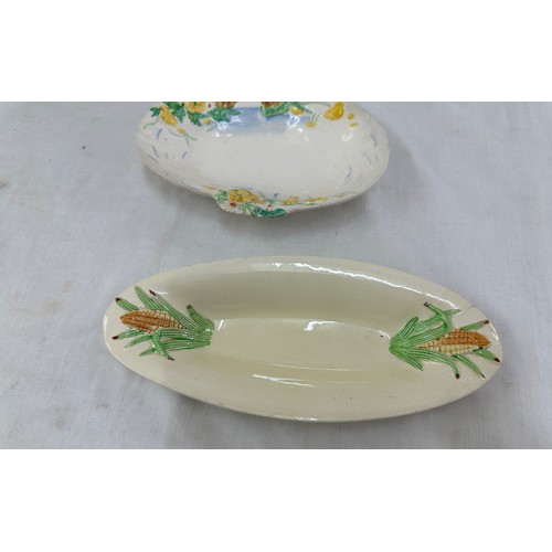 436 - Two hand painted Clarice Cliff serving dishes