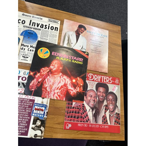 15 - Selection of vintage Tamla motown vinyl LPS including The Drifters etc