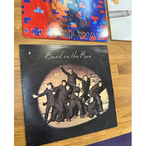 86 - Three Paul Mcartney Lps and one Wings ' Band on the Run' vinyl