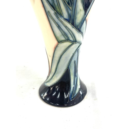 563 - Vintage Moorcroft red Tulip pattern inverted baluster vase height approximately 11 inches tall