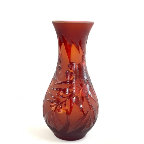 612 - Reproduction Galle vase height 7 inches tall