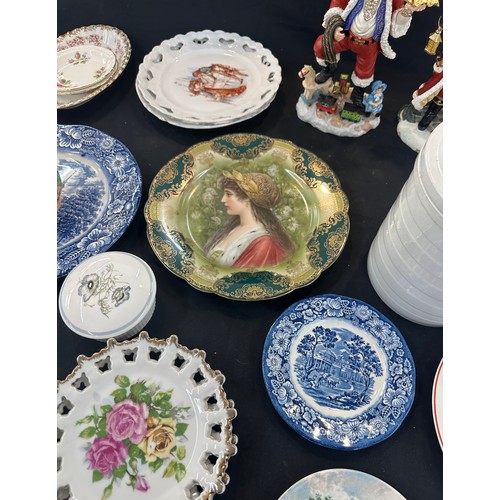 344 - Selection of miscellaneous includes Scotch Whiskey, plates, christmas figures etc