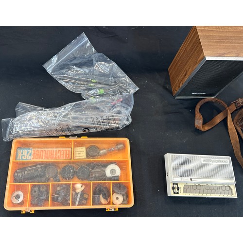 346 - Selection of electrical items includes speaker, clock parts etc