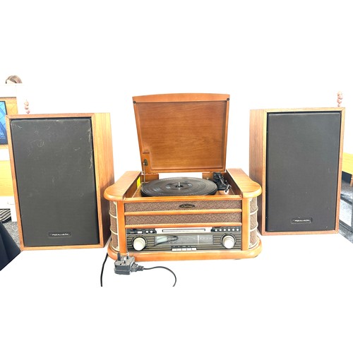 336 - Realistic human record player and cassette deck, untested