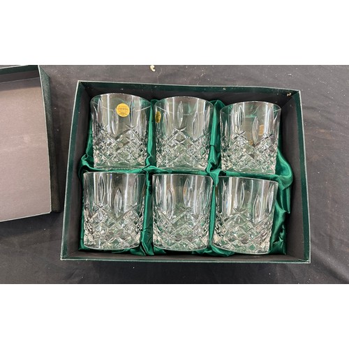 291 - Boxed of 6 Royal Crystal Whisky glasses