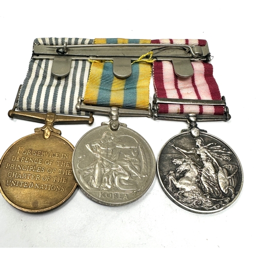 413 - GV.1 -ER.11 Mounted royal navy medal group G.S.M -Malaya & queens Korea to d/ssx 851703 d.r cole a.b... 