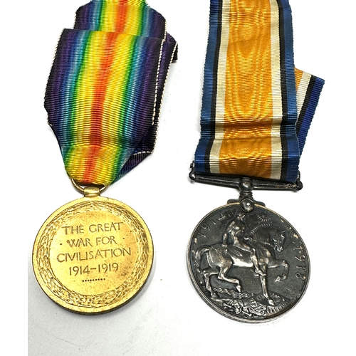 395 - ww1 medal pair to 54929 pte s.j clarke welsh reg