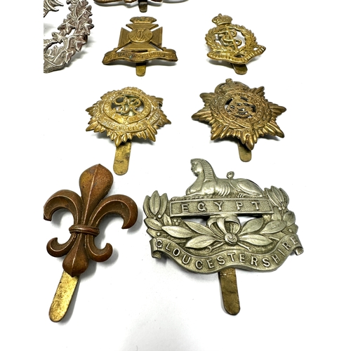 417 - 10 military cap badges