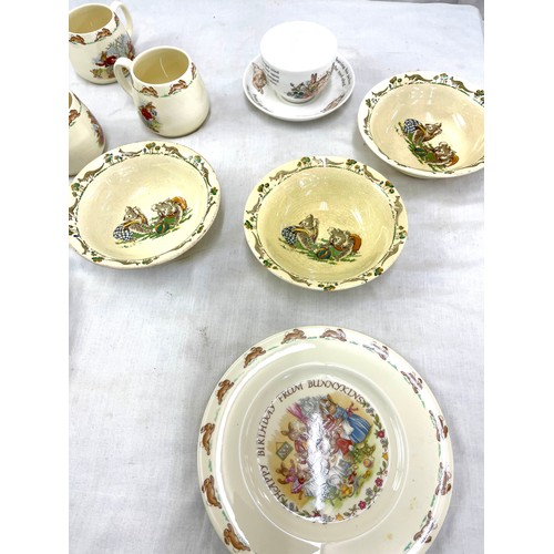 137 - Selection of Bunnykins pottery includes cups, bowls etc