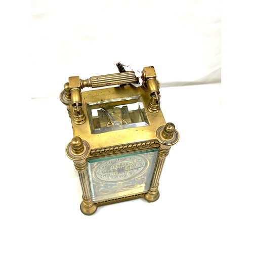 502 - French brass cased carriage clock