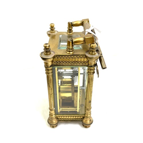 502 - French brass cased carriage clock