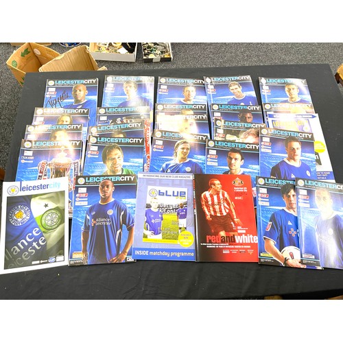 329 - Large selection of Leicester City Football programs, some signed