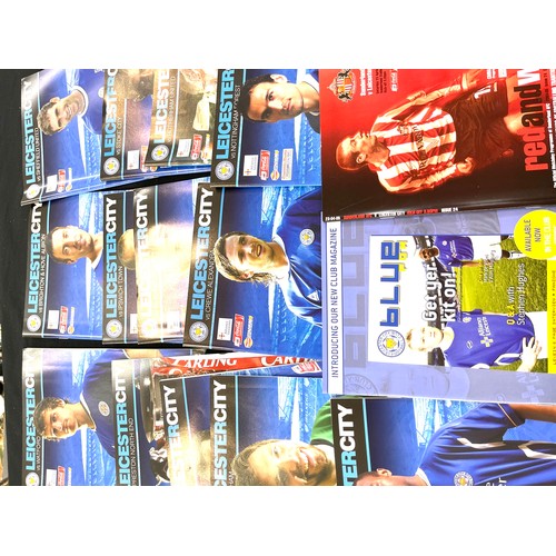 329 - Large selection of Leicester City Football programs, some signed