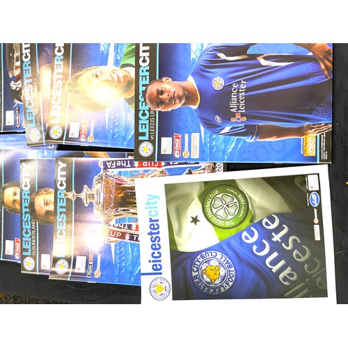 329 - Large selection of Leicester City Football programs, some signed