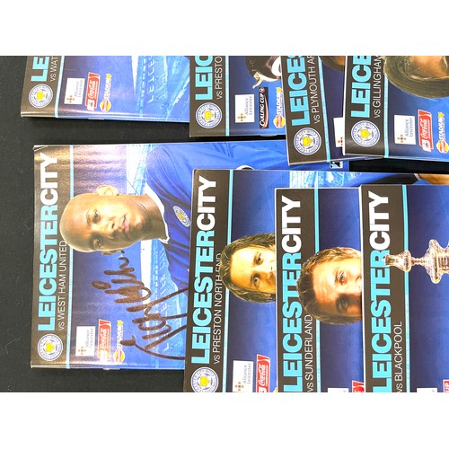 329 - Large selection of Leicester City Football programs, some signed