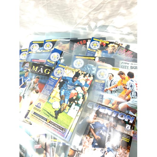 215 - Large selection of Leicester City Football programs vintage and later