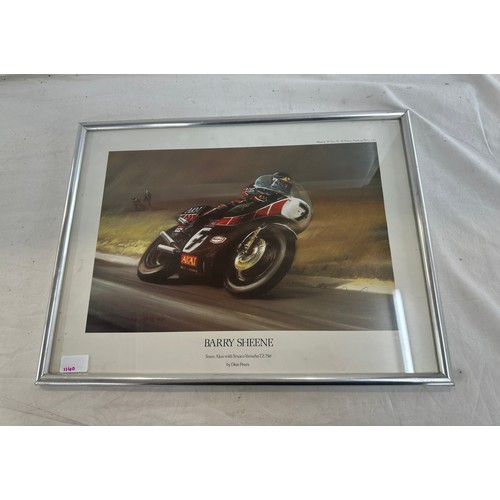 51 - Framed barry sheen by dion pears print 21 inches wide 16 inches tall