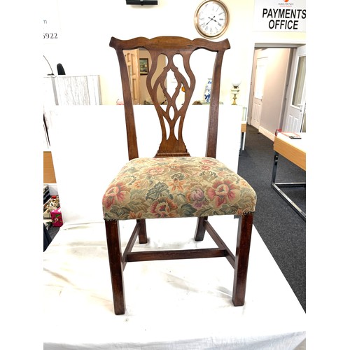 372 - Antique George 3rd Chippendale Period dining chair