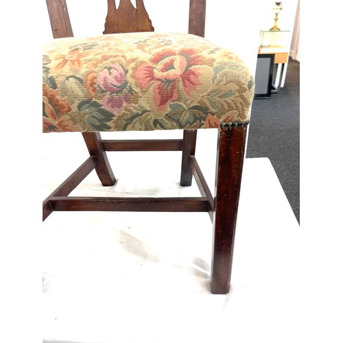 372 - Antique George 3rd Chippendale Period dining chair