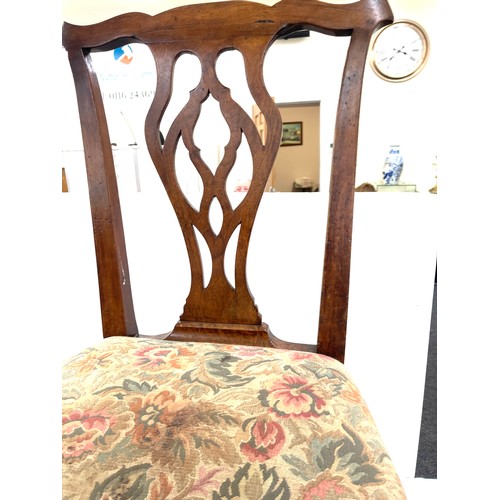 372 - Antique George 3rd Chippendale Period dining chair