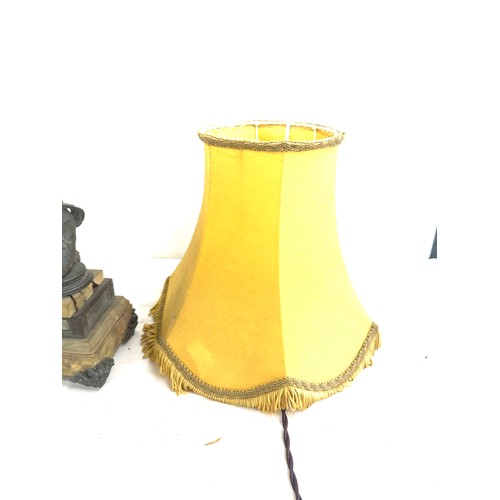 355 - Vintage metal lamp base and shade