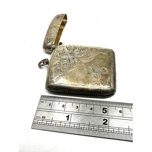 39 - large antique silver vesta case