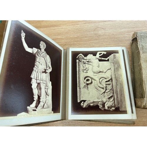 159 - Three Volumes of antique photographs of mainly roman antiques, grand tour late 19th century