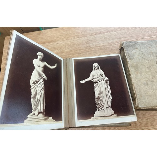 159 - Three Volumes of antique photographs of mainly roman antiques, grand tour late 19th century