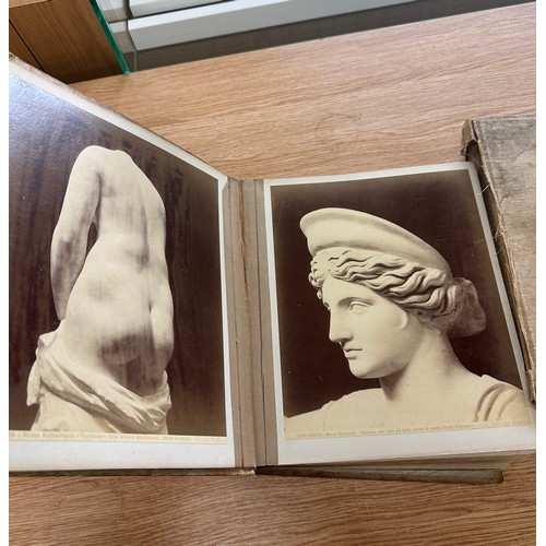 159 - Three Volumes of antique photographs of mainly roman antiques, grand tour late 19th century