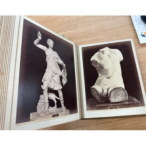 159 - Three Volumes of antique photographs of mainly roman antiques, grand tour late 19th century