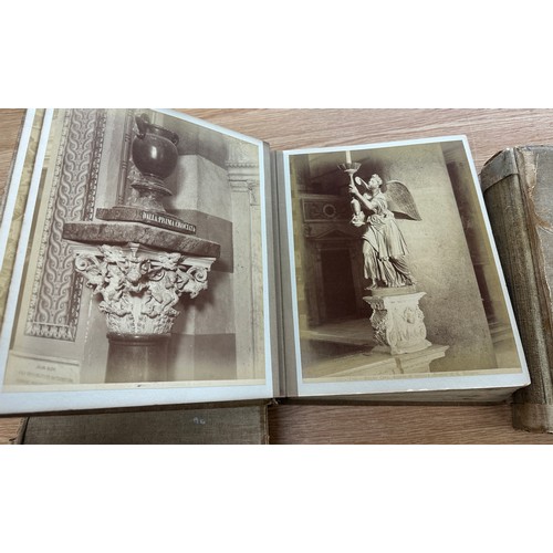 159 - Three Volumes of antique photographs of mainly roman antiques, grand tour late 19th century