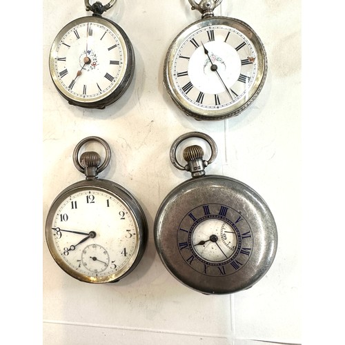 558 - Five antique silver pocket watches and one other