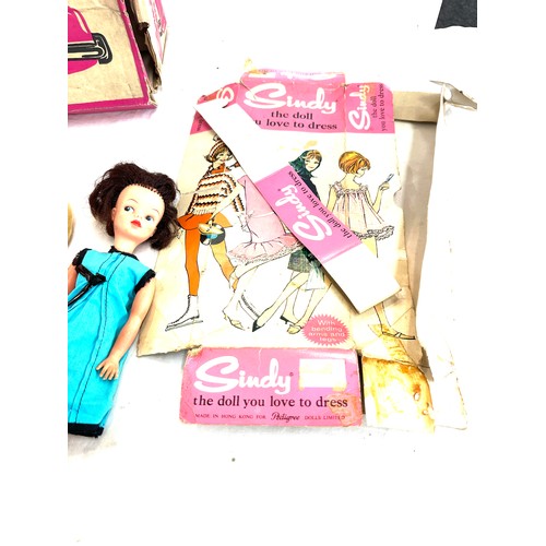 99 - 1960s Sindy doll x2 and a boxed Sindy car one doll with part box