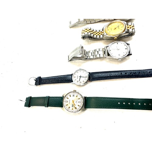 497 - Collection of 9 vintage gents swiss mad mechanical gents wrist watches including mido and rone