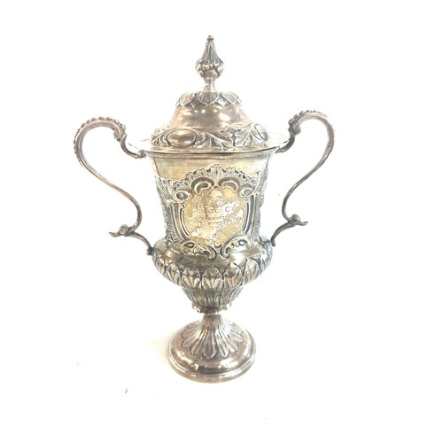 610 - Georgian sterling silver lidded trophy hallmarks London 1793 hallmarks London 1793 maker Cornelius b... 